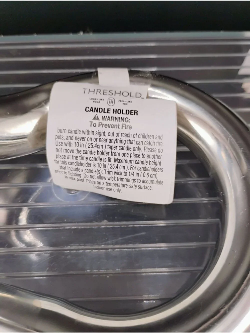 Threshold Silver Loop Metal Candle Holder 10